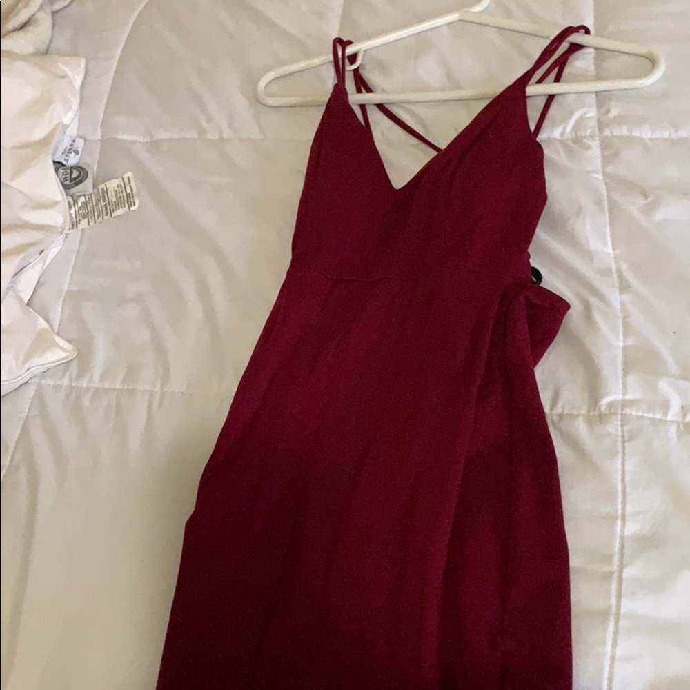 Red tight dress
